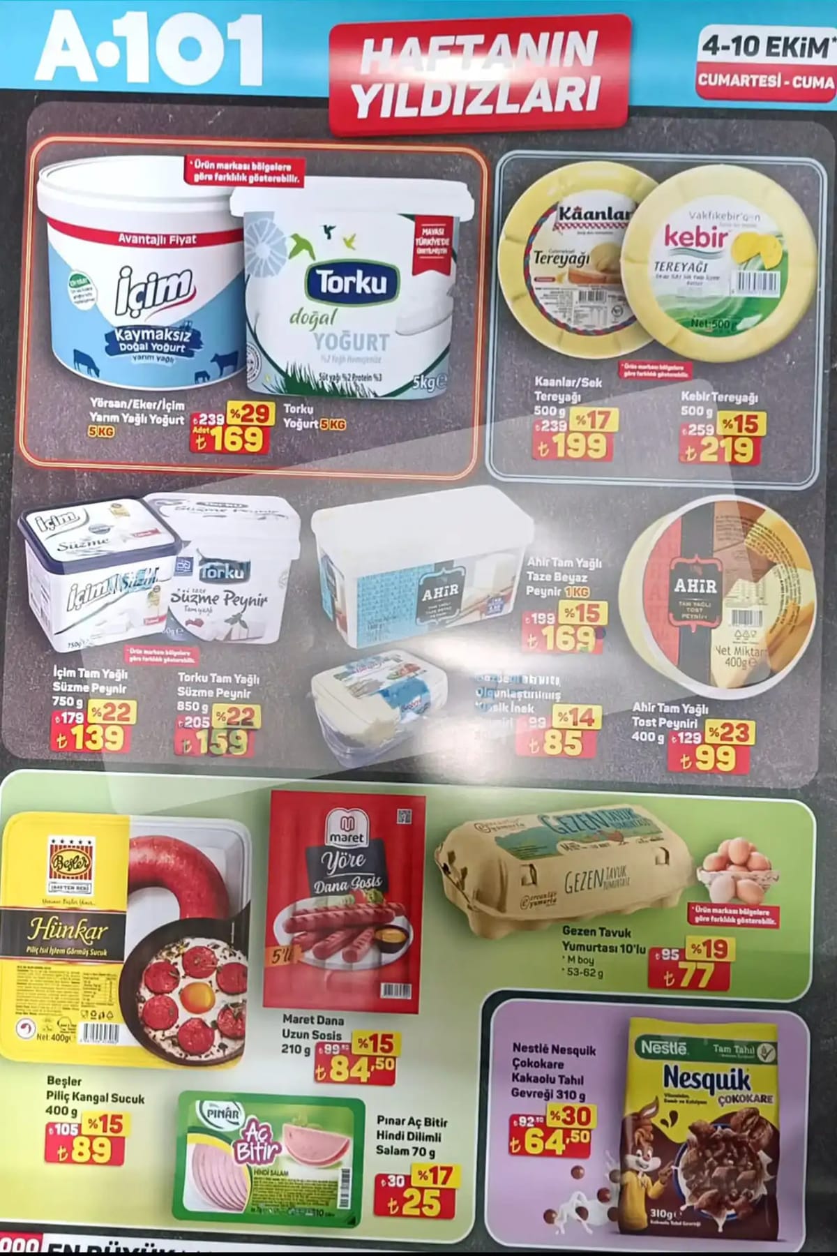 A101 4 ekim 2025 aktuel urunler