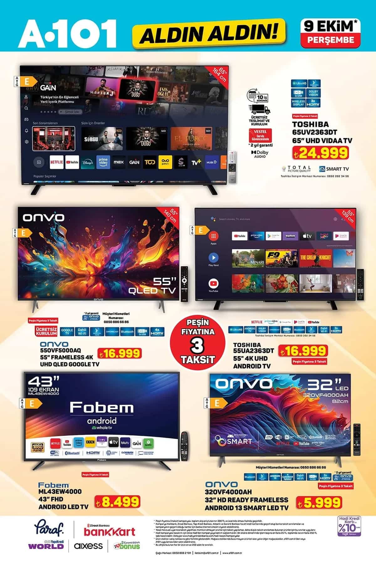 A101 9 ekim 2025 aktuel urunler