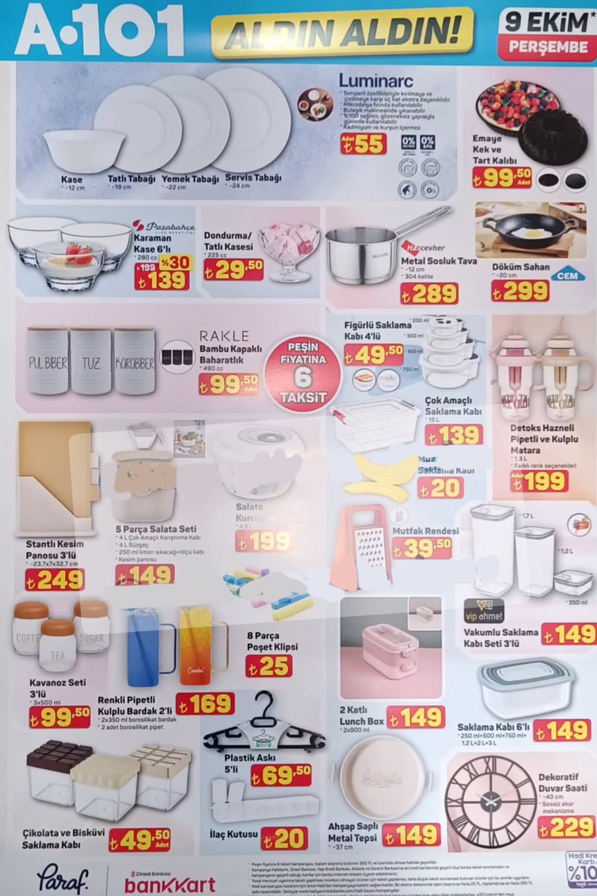 A101 katalog 9 ekim 2025