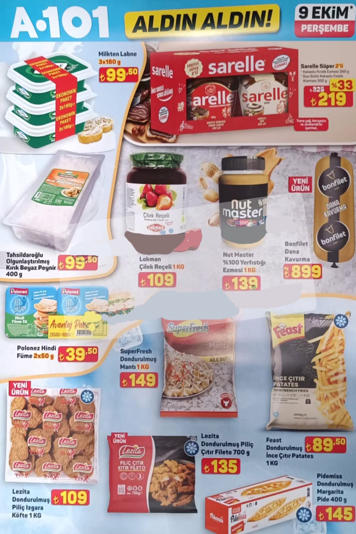 9 ekim A101 aktuel urunler