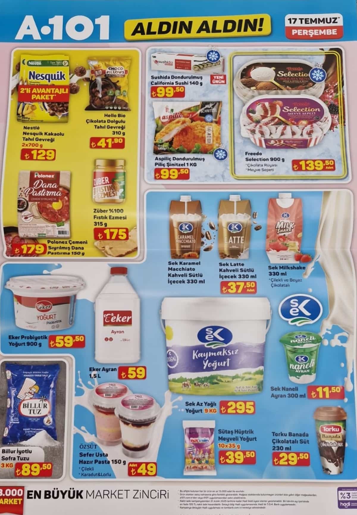 A101 indirim 17 temmuz 2025