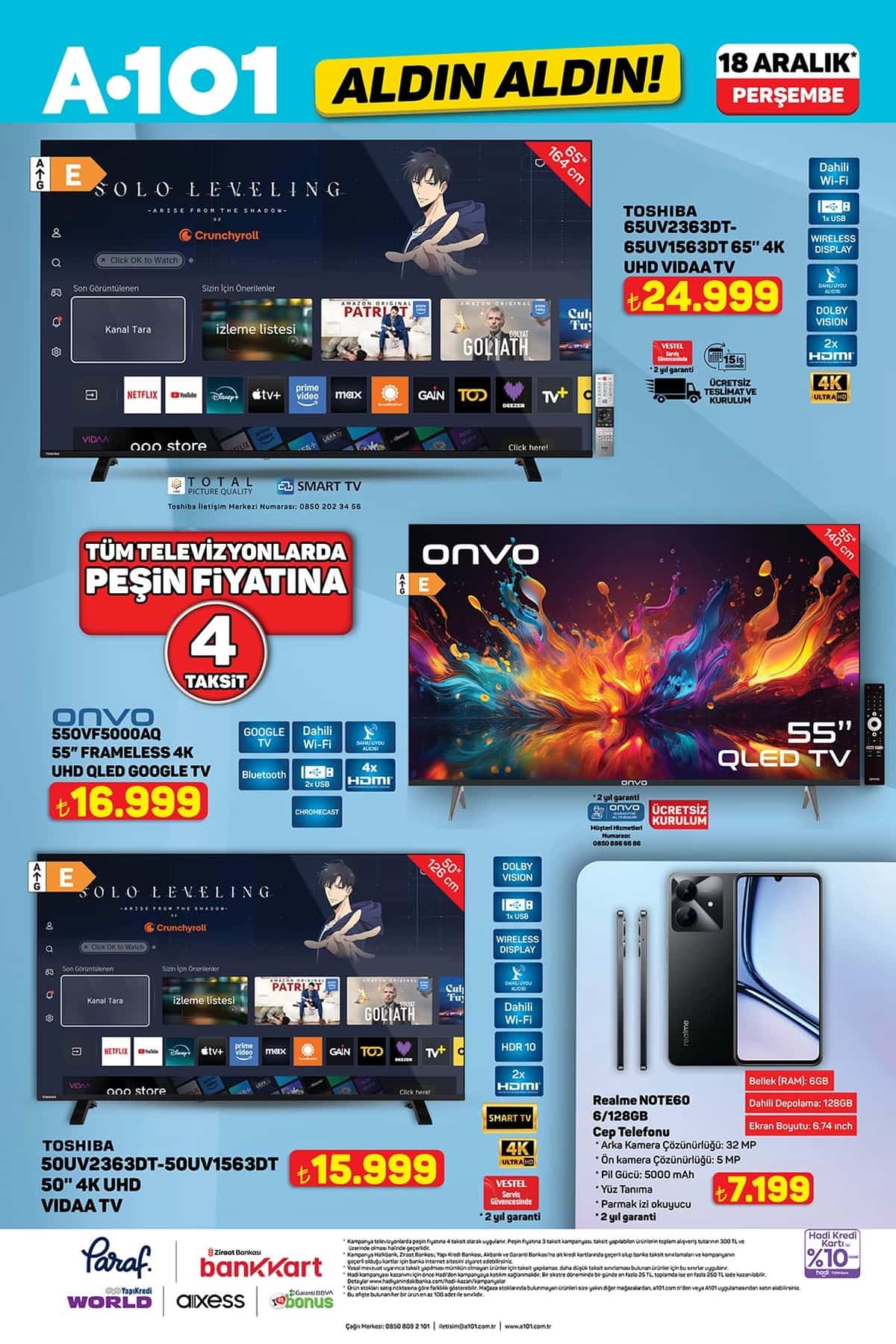 A101 18 aralik 2025 aktuel urunler
