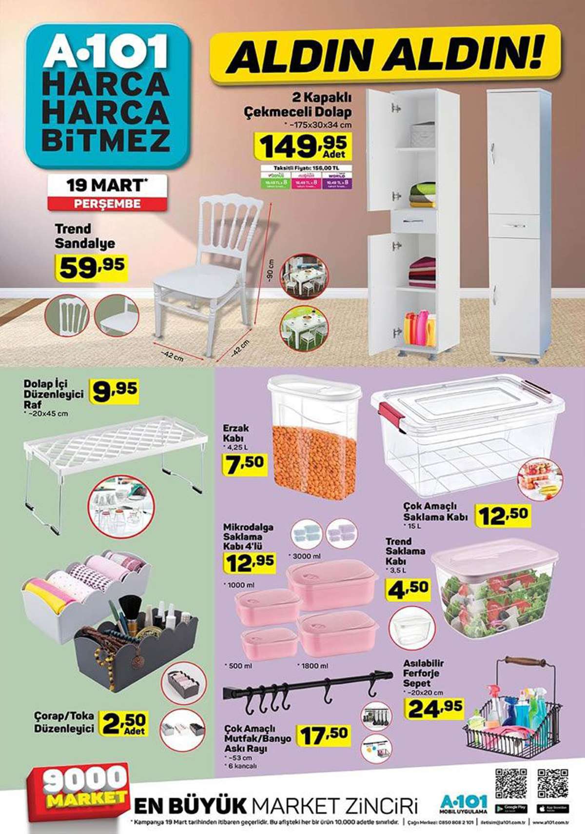 19 mart 2020 a101 bahce urunleri