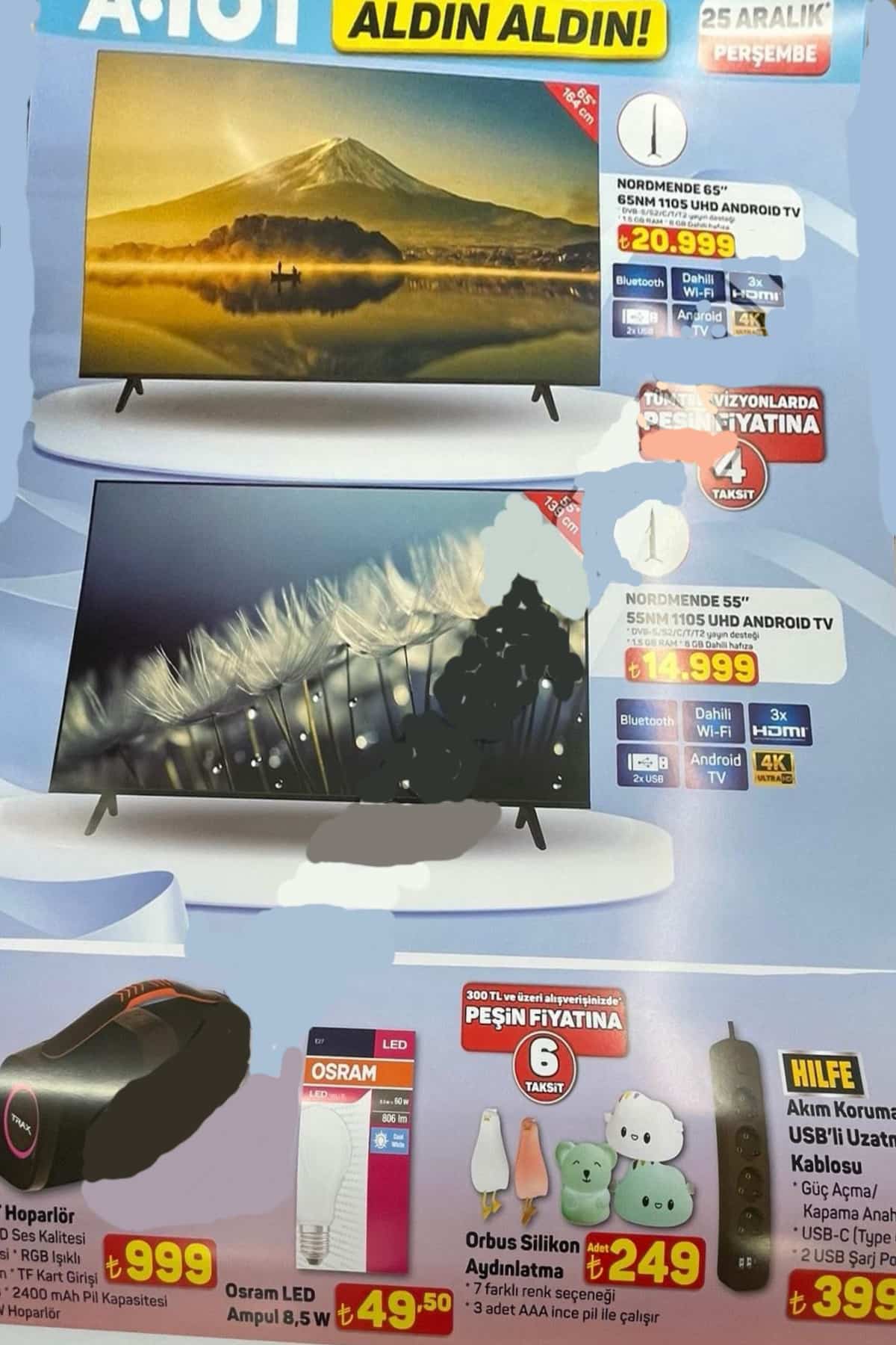 A101 25 aralik 2025 aktuel urunler