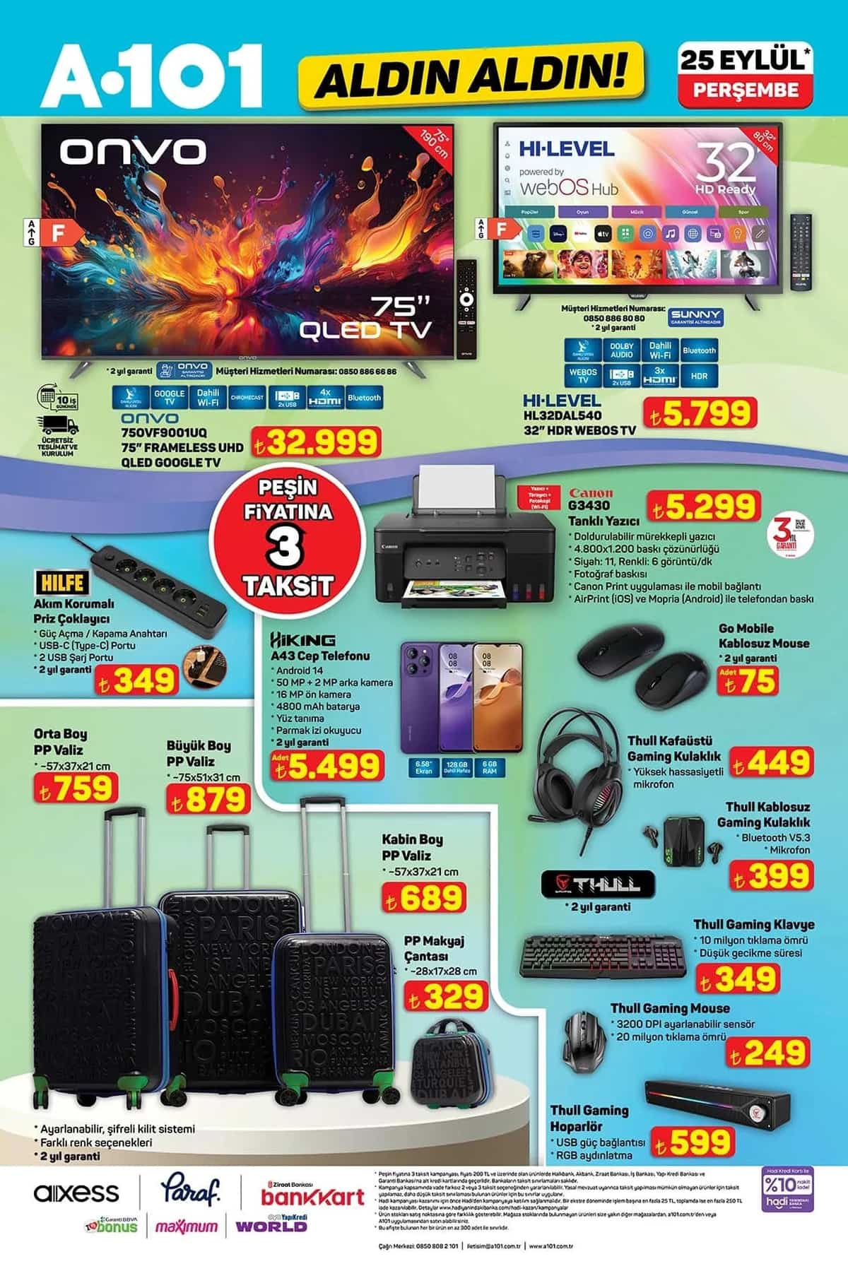 A101 25 eylul 2025 aktuel urunler