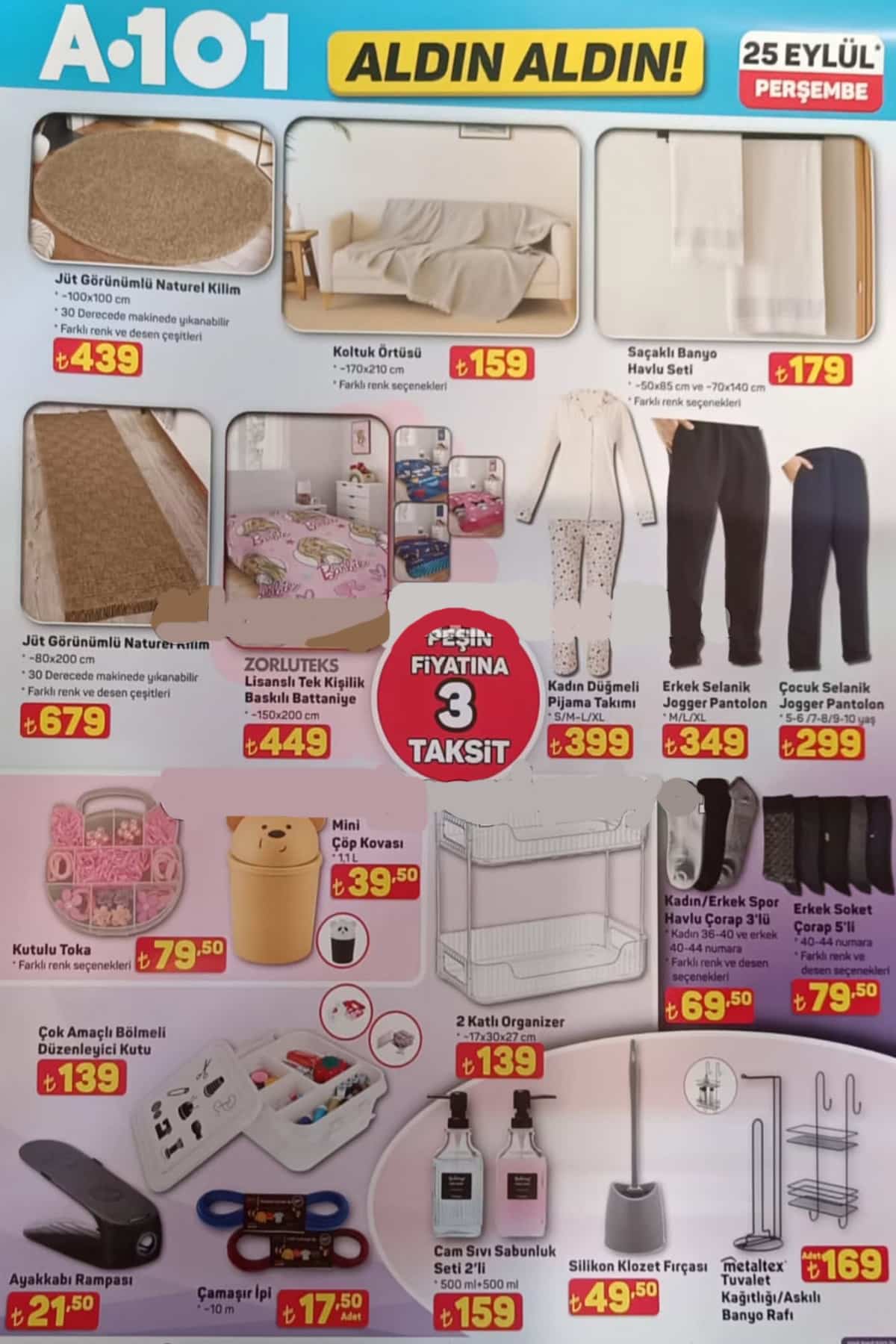 A101 katalog 25 eylul 2025