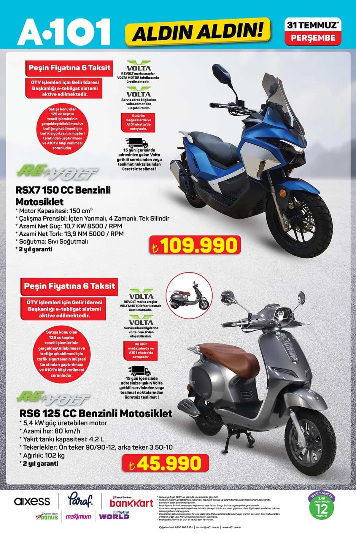 A101 aktuel 31 temmuz 2025