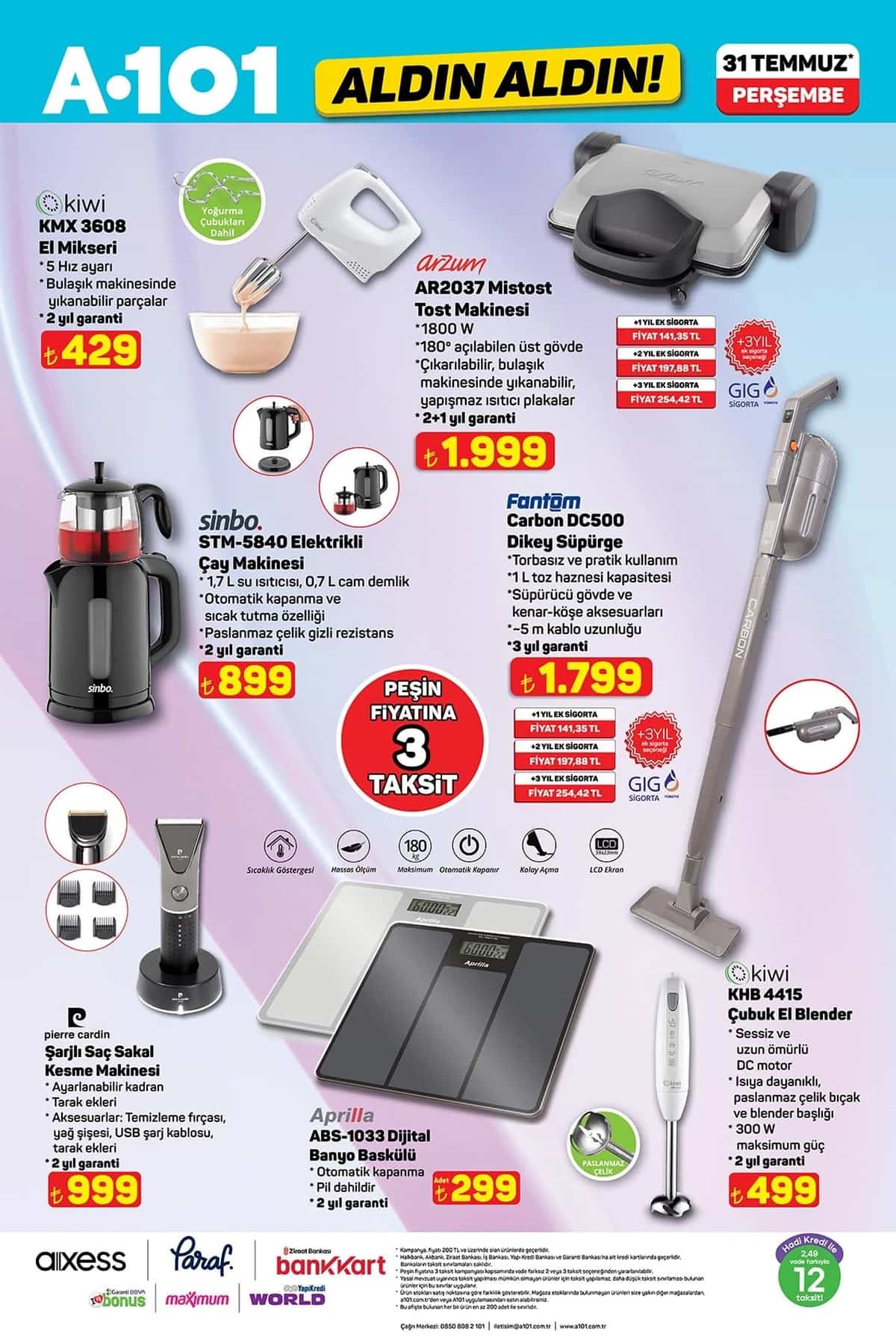 A101 katalog 31 temmuz 2025