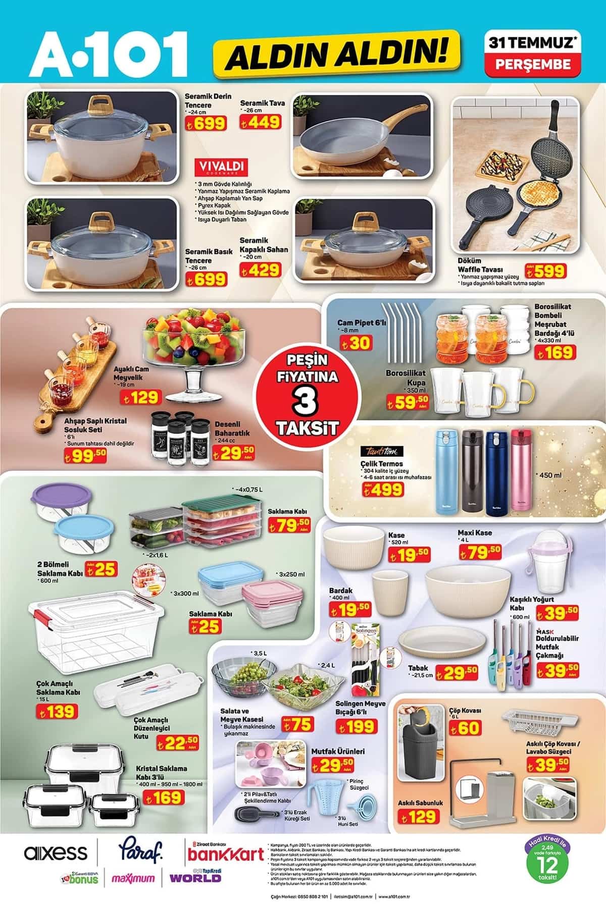 31 temmuz 2025 A101 katalog