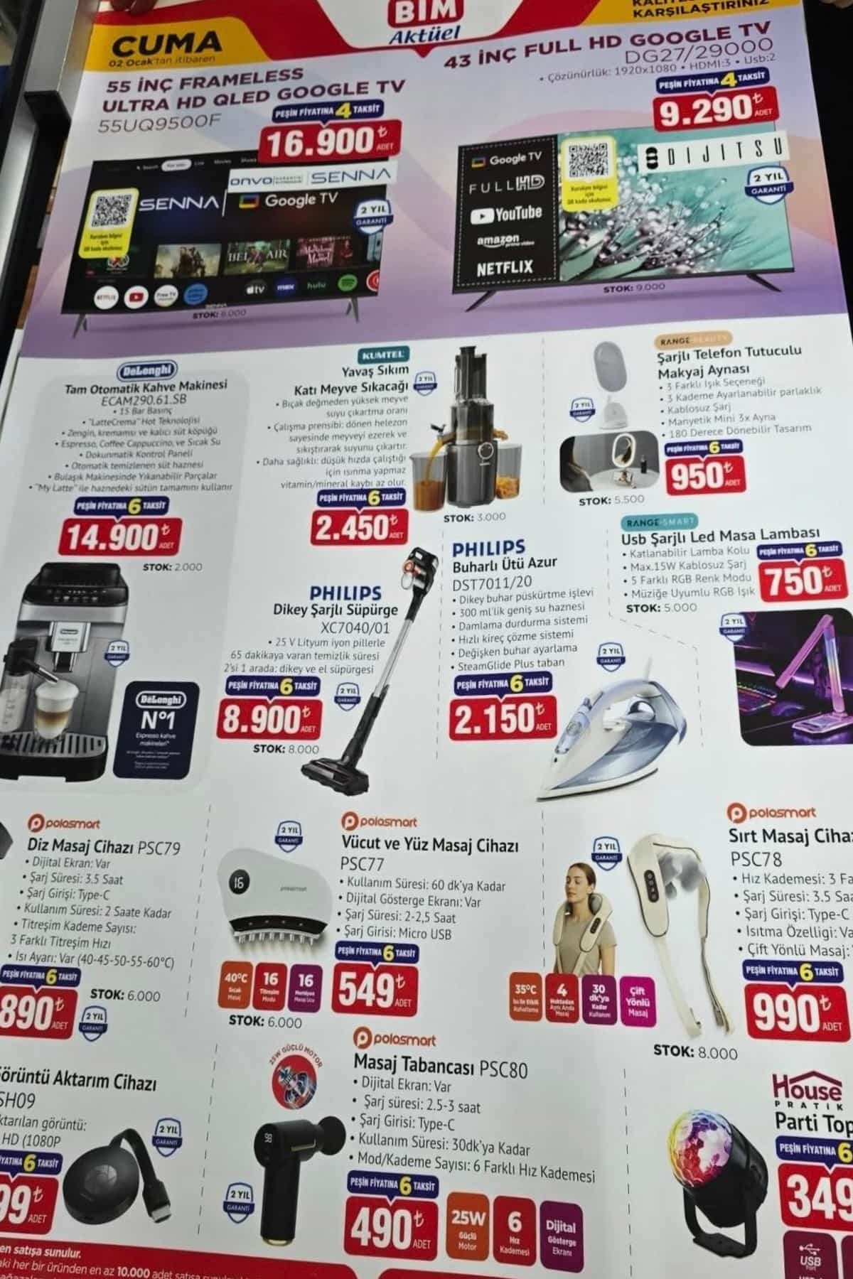 Bim 2 ocak 2026 aktuel urunler