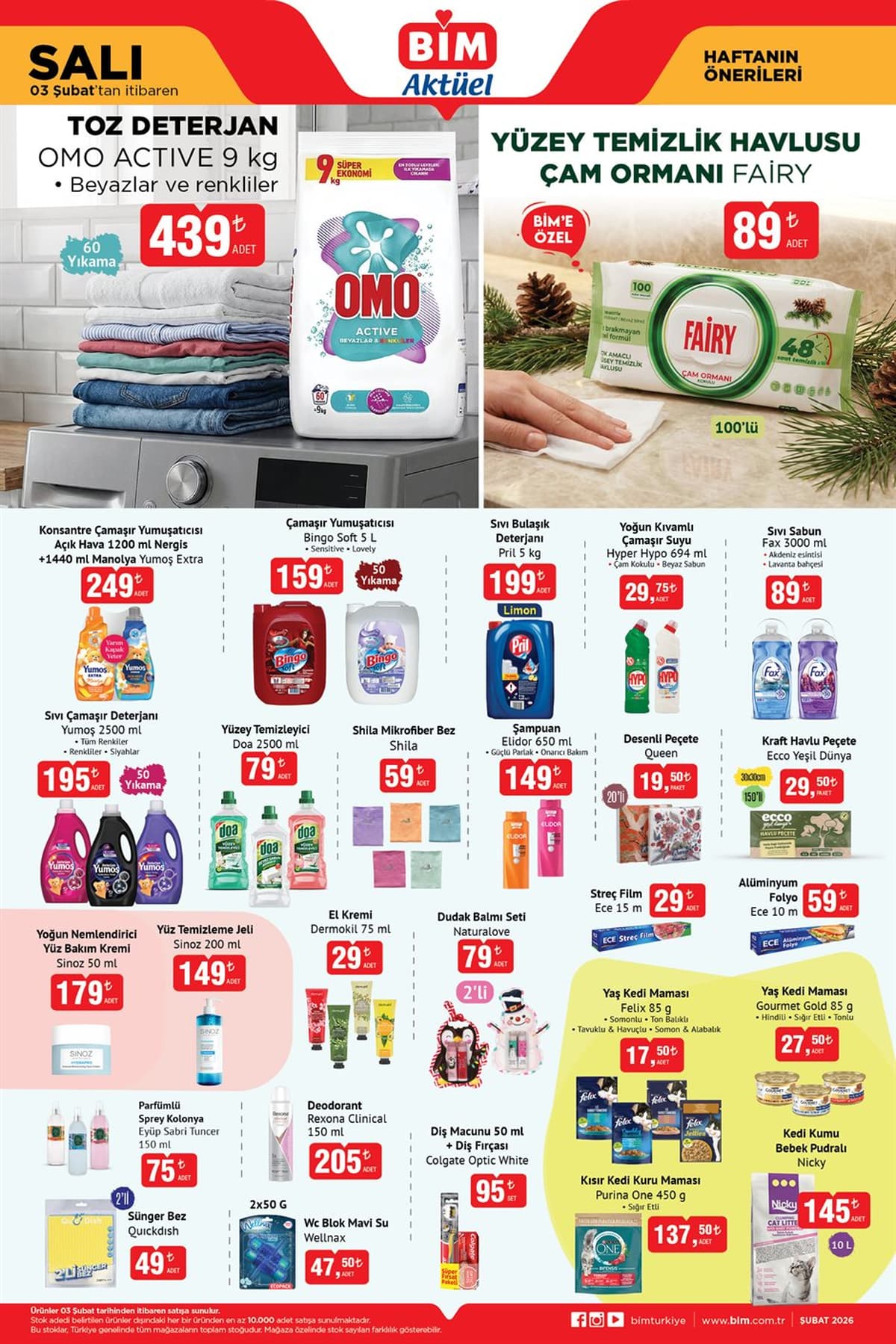 Bim 3 subat 2026 aktuel urunler