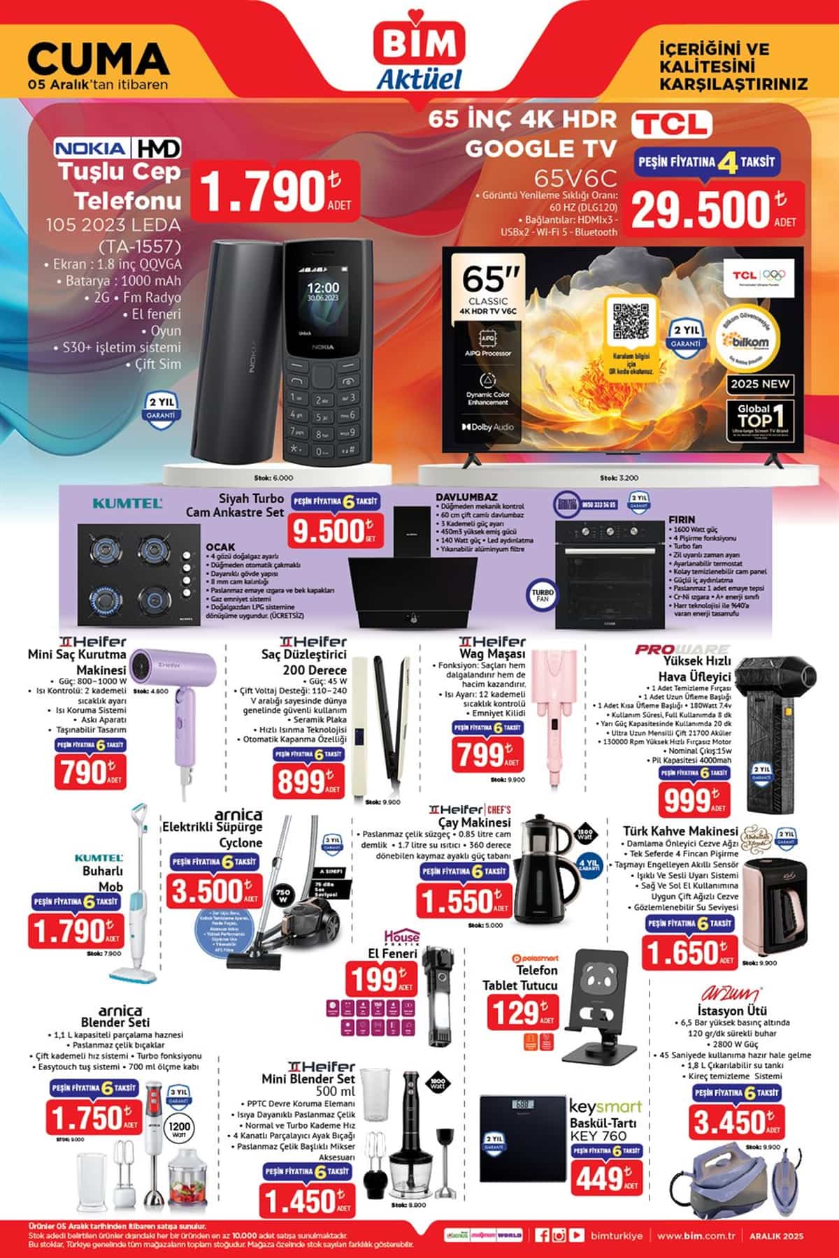 Bim 5 aralik 2025 aktuel urunler
