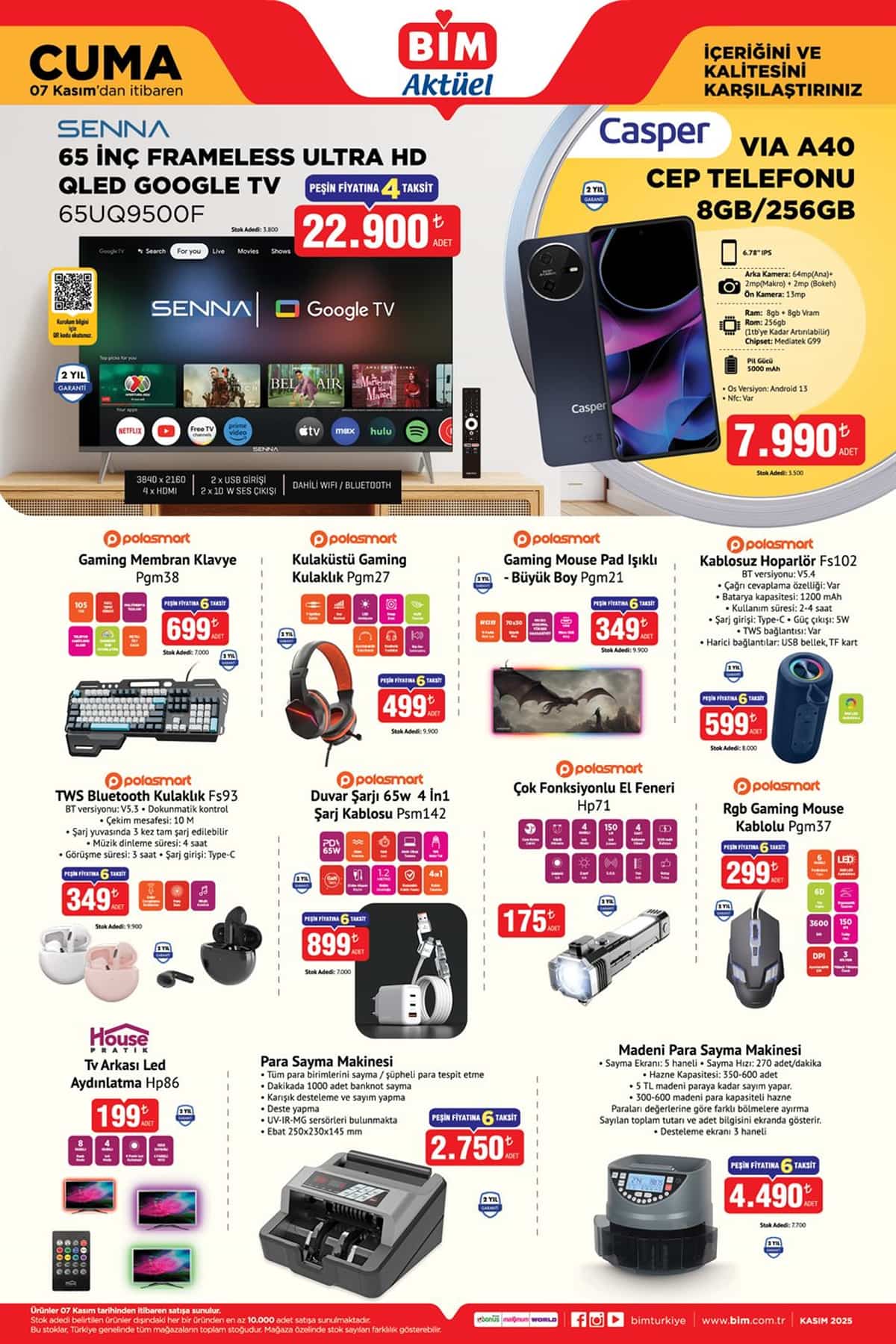 Bim 7 kasim 2025 aktuel urunler