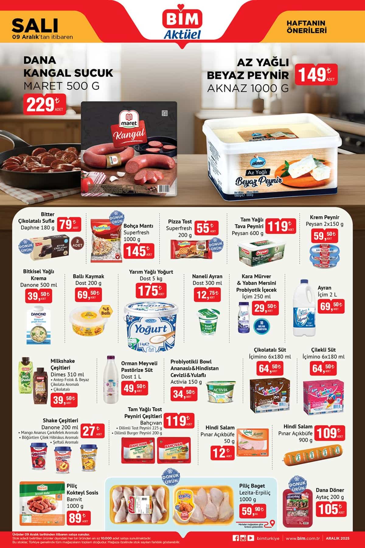 Bim 9 aralik 2025 aktuel urunler