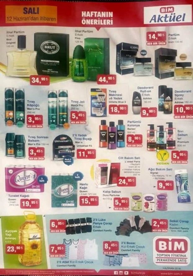 12 haziran bim erkek parfum