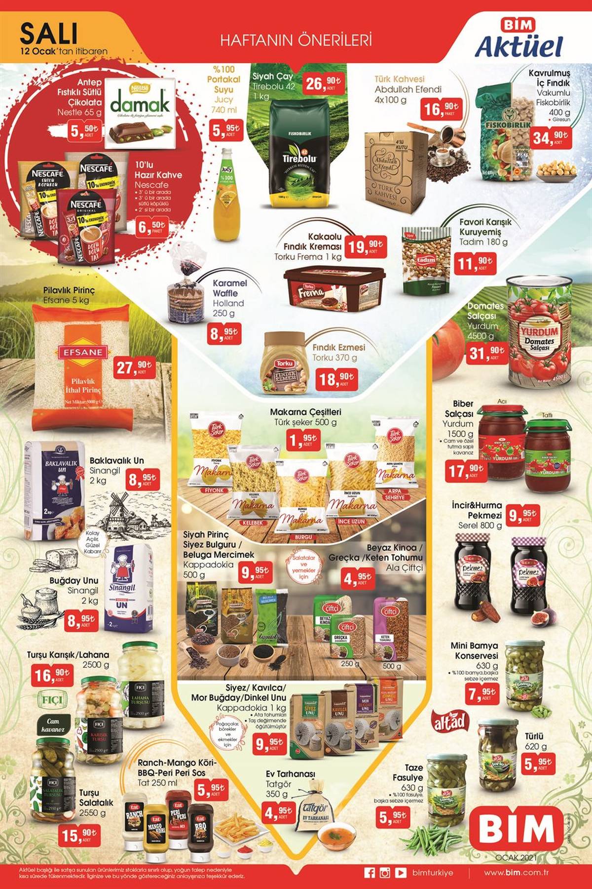 BİM 12 OCAK 2021 AKTÜEL KATALOĞU