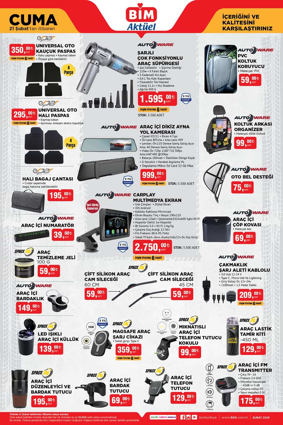 BİM 21 ŞUBAT 2025 AKTÜEL KATALOĞU