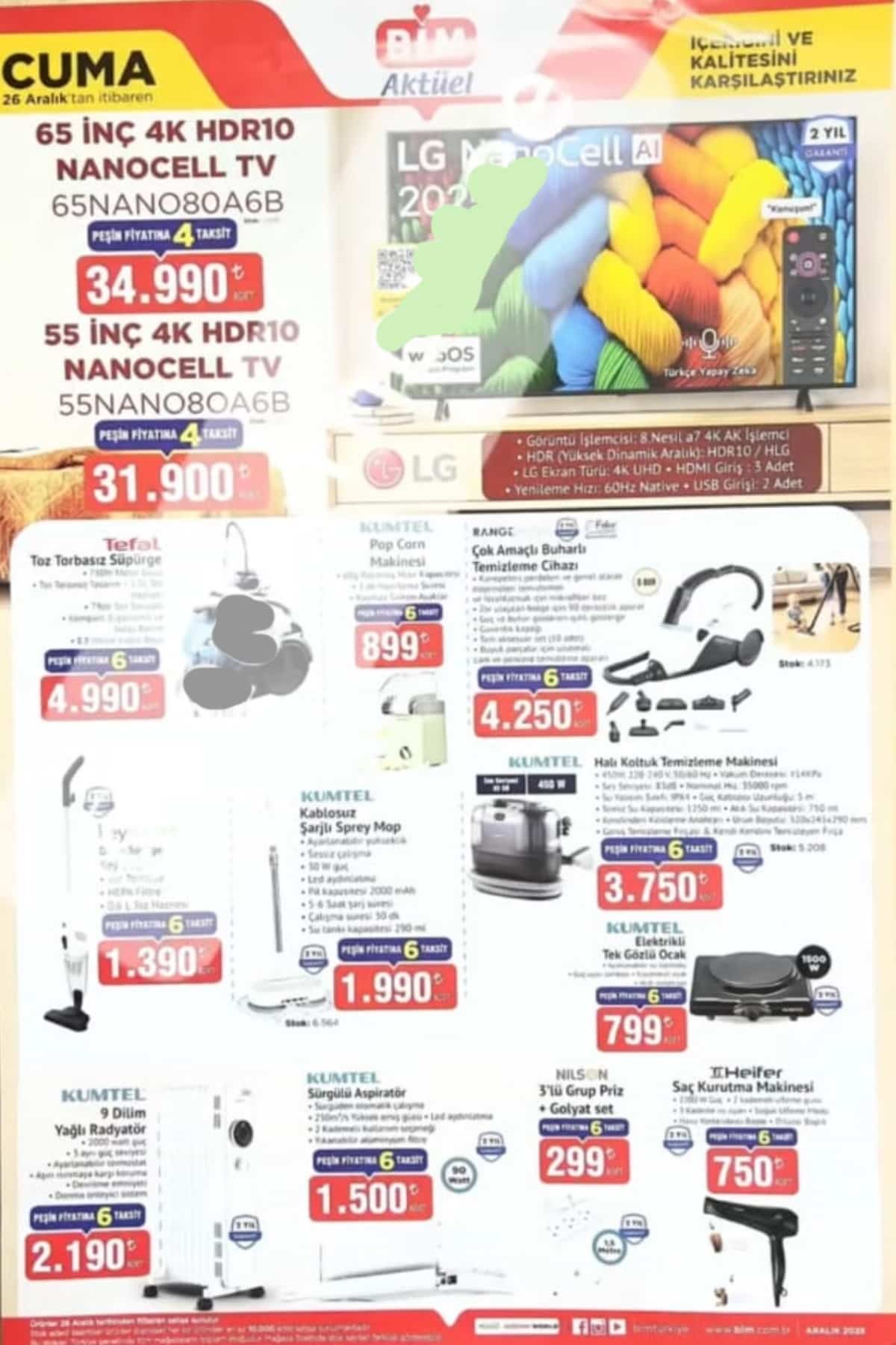 Bim 26 aralik 2025 aktuel urunler