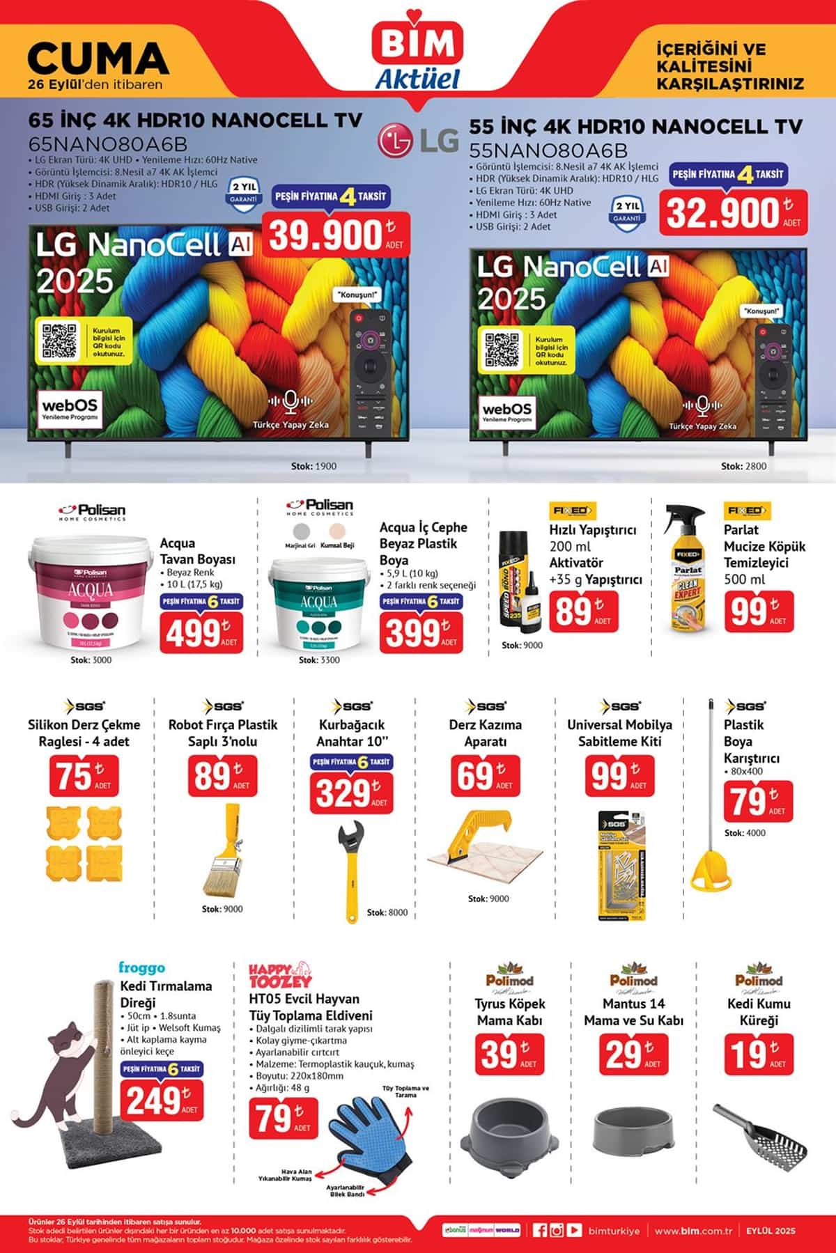 Bim 26 eylul 2025 aktuel urunler