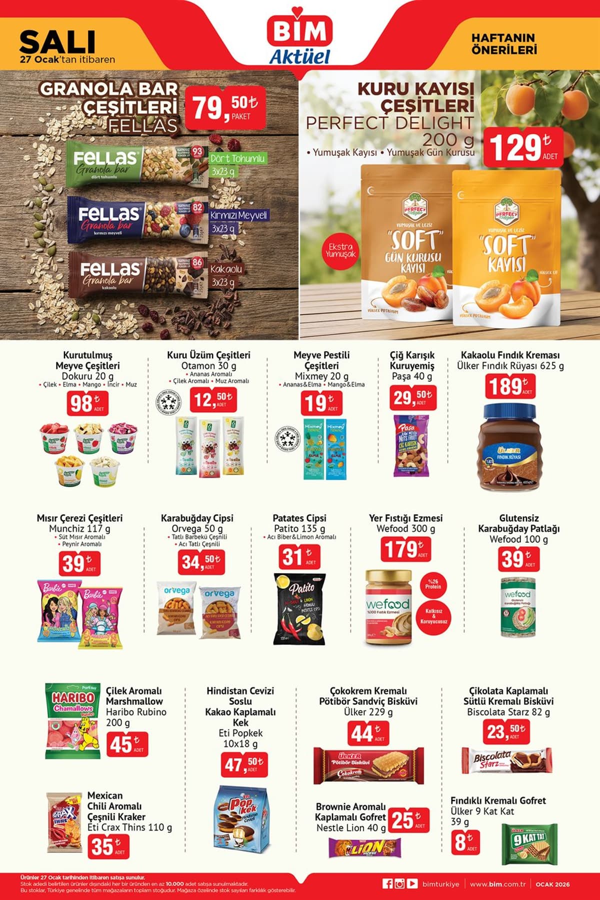 Bim 27 ocak 2026 aktuel urunler